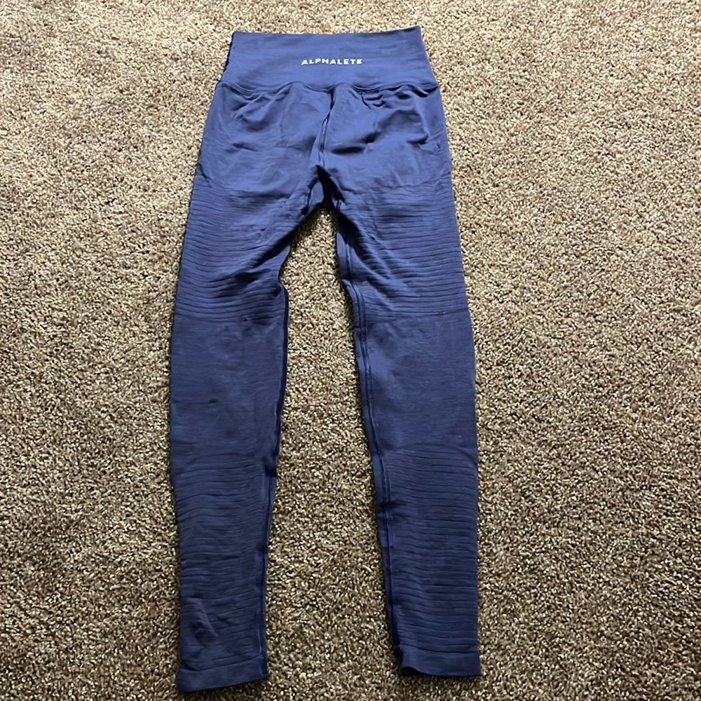 S Alphalete Blue OG Revival Leggings